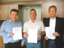 Photo: Dr. John N. A. Hooper, Head Biodiversity & Geosciences Programs of the Queensland Museum, with Prof. Dr. Gerhard Haszprunar (left) and Prof. Dr. Gert Wörheide (right).